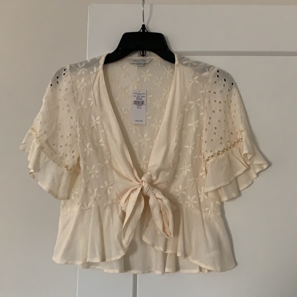 American Eagle Tie Front Top - Picture 3 of 4